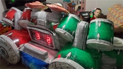 Inflatable Interactive Game Battle Light Beats Drum Set with Ips System